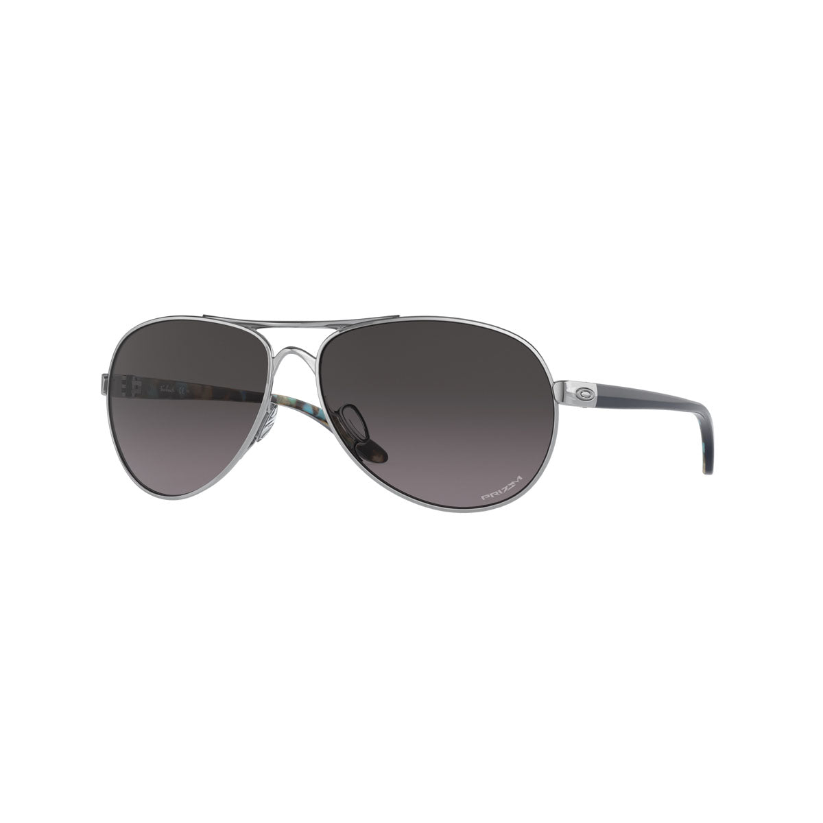 Oakley Womens Feedback Sunglasses - Polished Chrome/PRIZM Grey Gradient