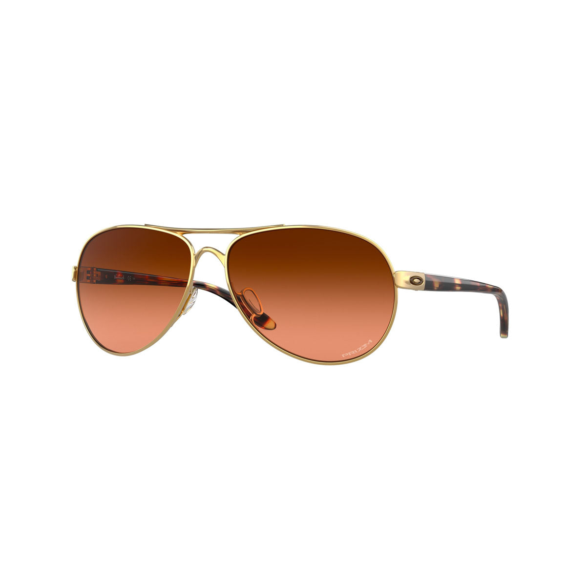 Oakley Womens Feedback Sunglasses - Polished Gold/PRIZM Brown Gradient