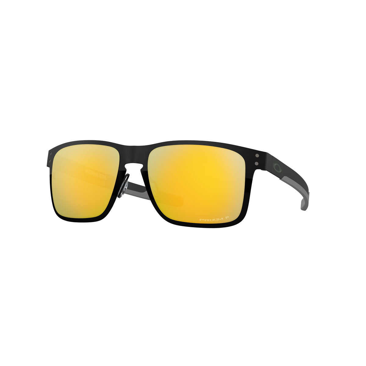 Oakley Holbrook Metal Polarized Sunglasses CLOSEOUT - Midnight Matte Black/PRIZM 24K Polarized