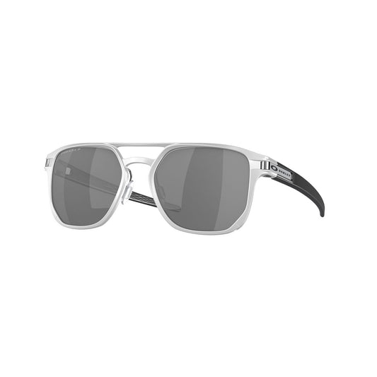 Oakey Latch Alpha Sunglasses CLOSEOUT - Silver/PRIZM Black Polarized