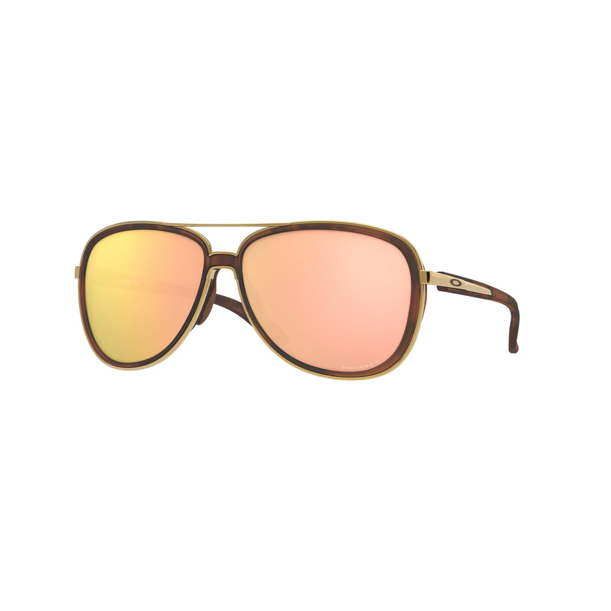 Oakley Womens Split Time Polarized Sunglasses - Brown Tortoise/PRIZM Rose Gold Polarized