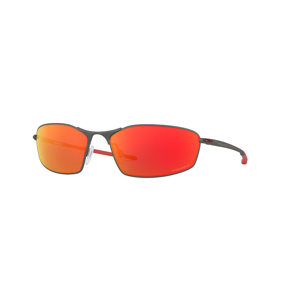 Oakley Whisker Sunglasses CLOSEOUT - Matte Gunmetal/PRIZM Ruby