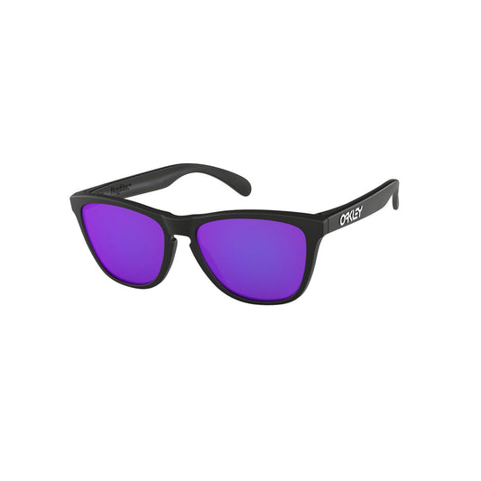 Oakley Frogskins Sunglasses CLOSEOUT - Matte Black/Violet Iridium