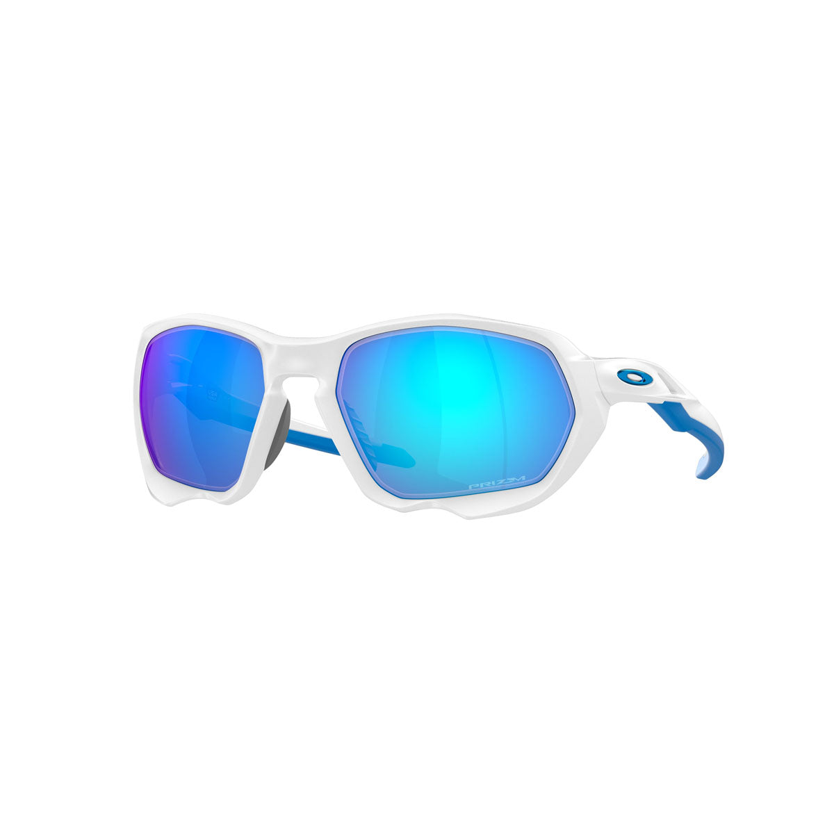 Oakley Plazma Sunglasses CLOSEOUT - Matte White/PRIZM Sapphire