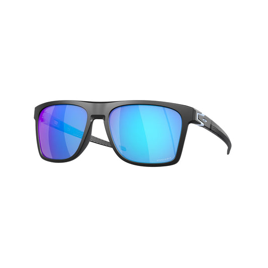 Oakley Leffingwell Sunglasses CLOSEOUT - Matte Black/Prizm Sapphire