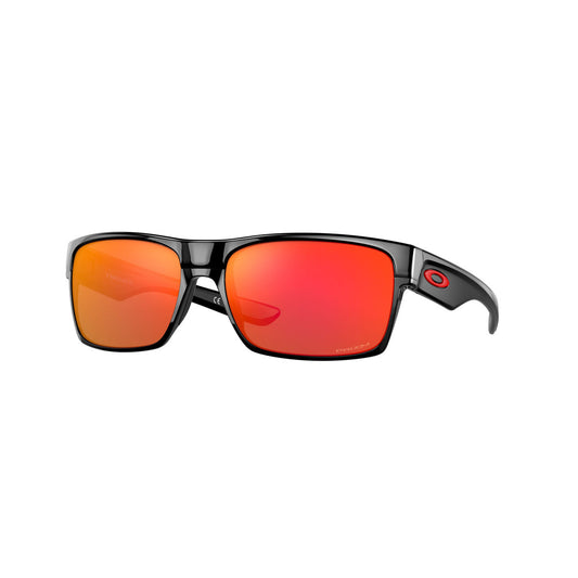 Oakley Two Face Sunglasses CLOSEOUT - Polished Black/PRIZM Ruby