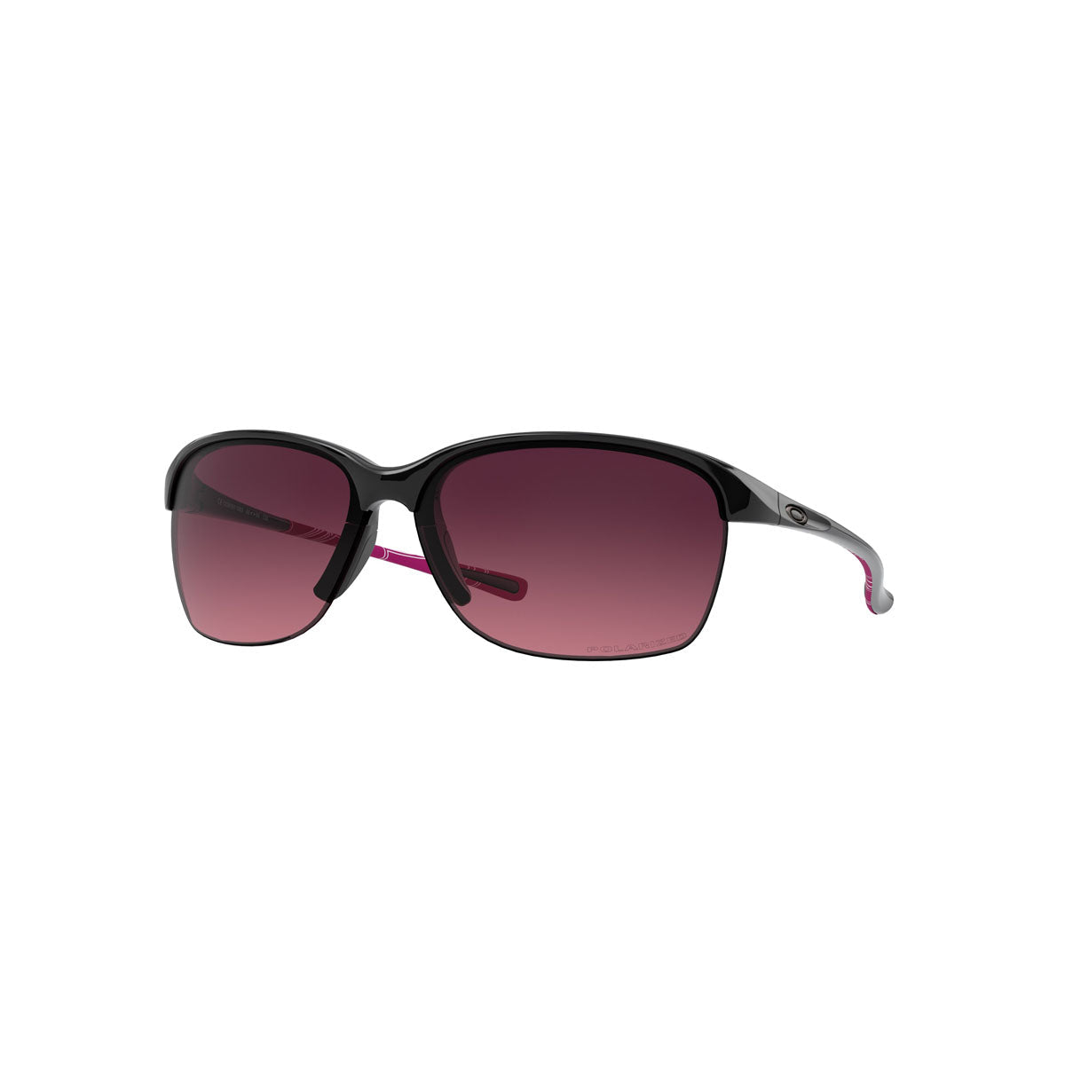 Oakley Womens Unstoppable Polarized Sunglasses - Polished Black/Smokey O/Rose Gradient Polarized