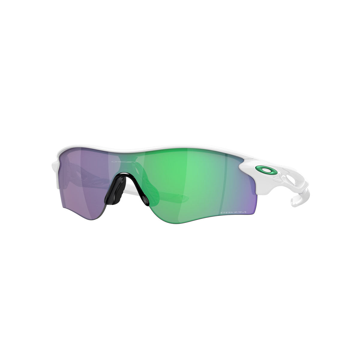 Oakley Asian Fit / Low Bridge Fit Radarlock Path Sunglasses - Polished White/PRIZM Jade Iridium