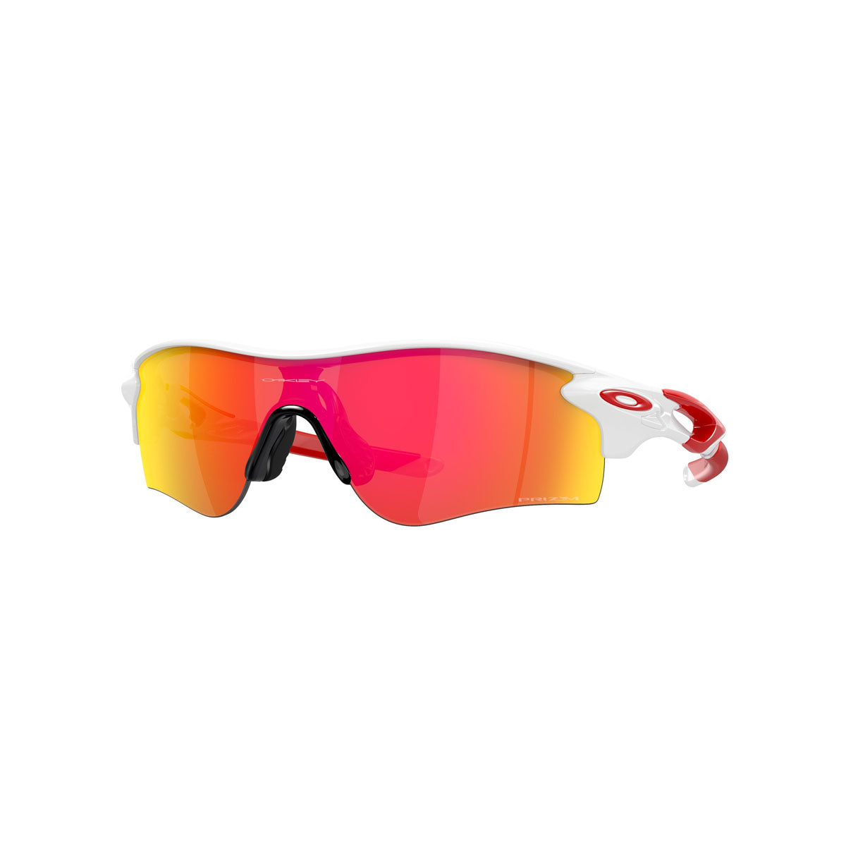 Oakley Asian Fit / Low Bridge Fit Radarlock Path Sunglasses - Polished White/PRIZM Ruby Iridium