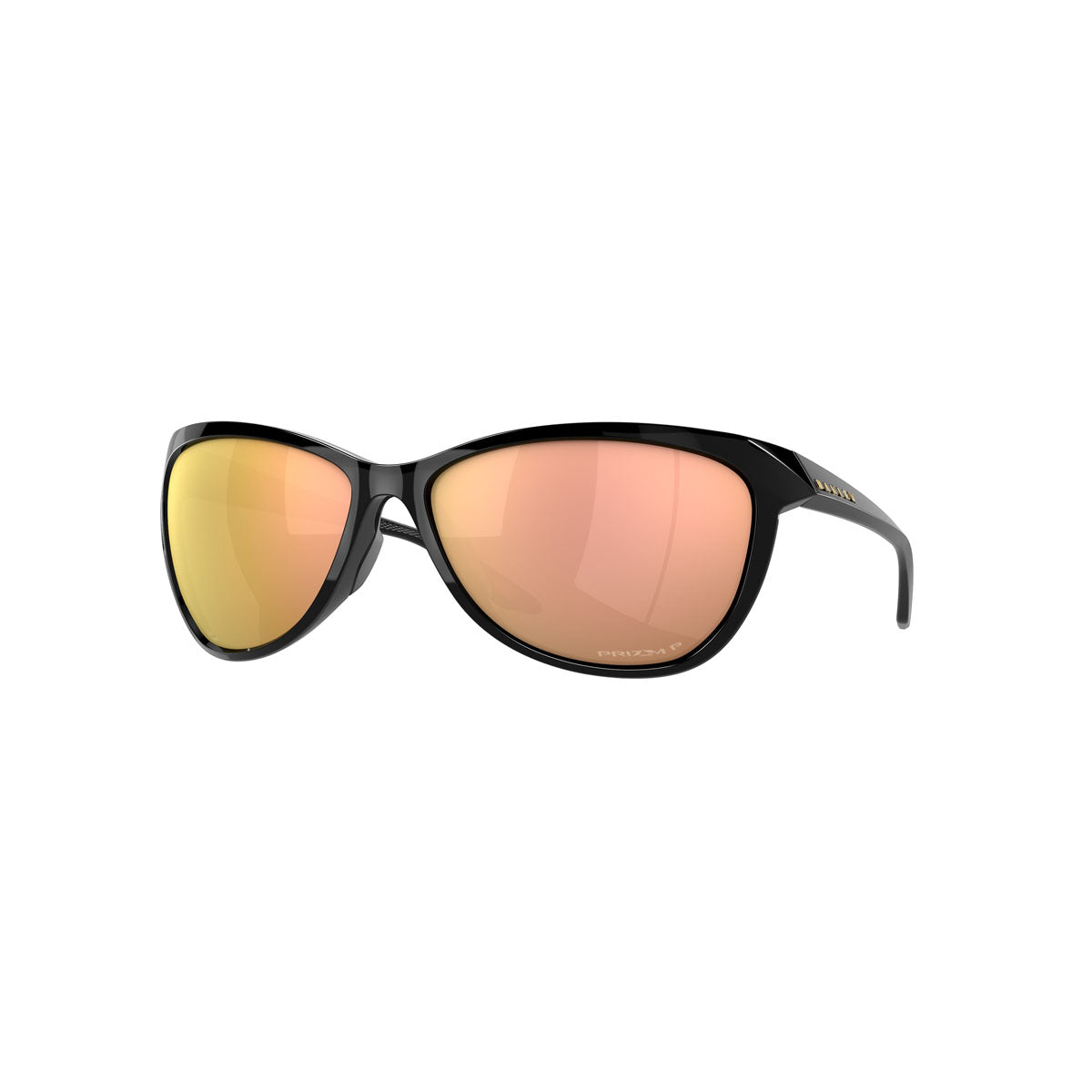 Oakley Womens Pasque Polarized Sunglasses CLOSEOUT - Polished Black/PRIZM Rose Gold Polarized