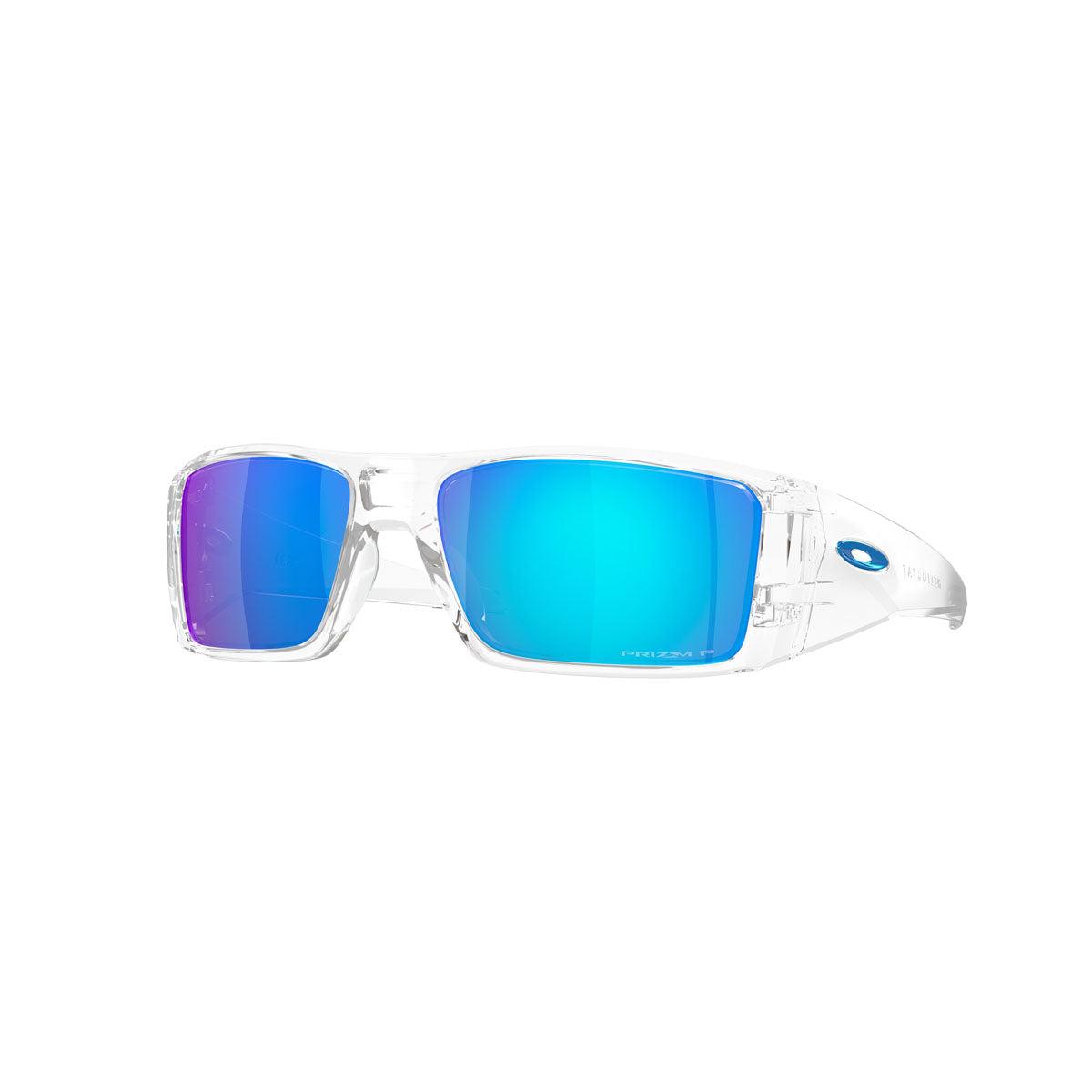 Oakley Heliostat Polarized Sunglasses - Clear/Prizm Sapphire Polarized