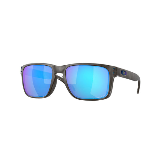 Oakley Asian Fit / Low Bridge Fit Holbrook Polarized Sunglasses CLOSEOUT - Matte Black Tortoise/PRIZM Sapphire Iridium Polarized