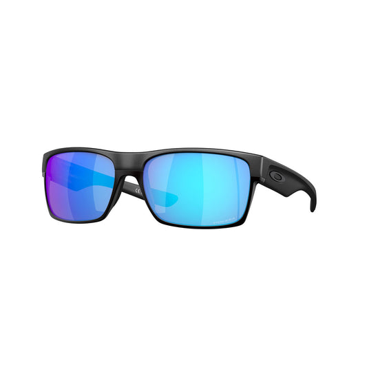 Oakley Asian Fit / Low Bridge Fit Two Face Sunglasses CLOSEOUT - Steel/PRIZM Sapphire Iridium