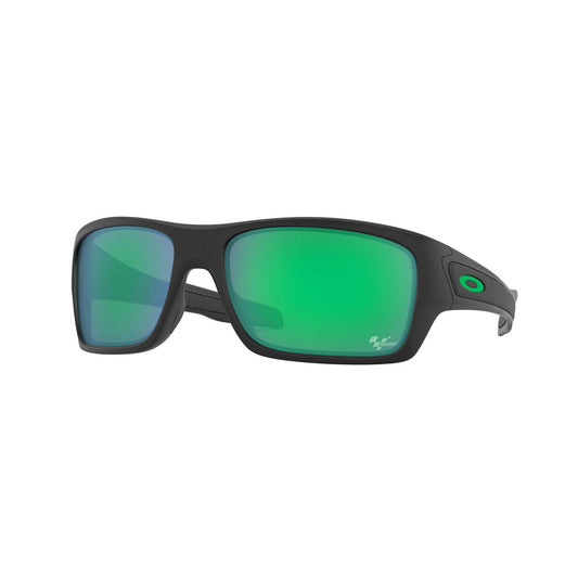 Oakley Turbine Sunglasses CLOSEOUT - Moto GP Matte Black/Jade Iridium