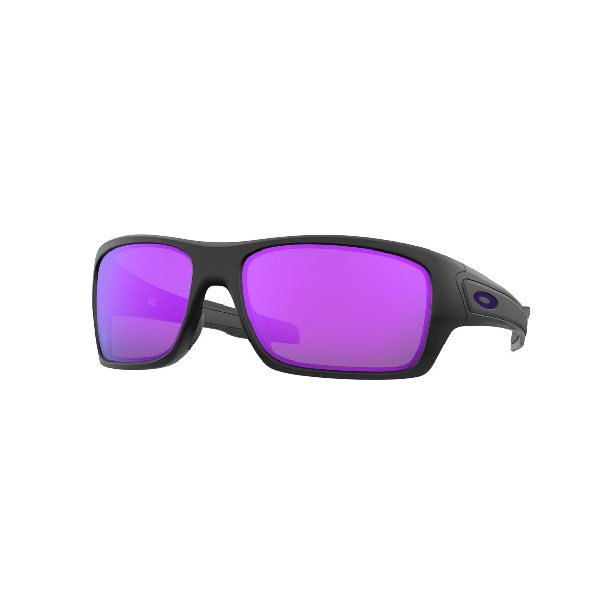 Oakley Turbine Sunglasses CLOSEOUT - Matte Black/Violet Iridium