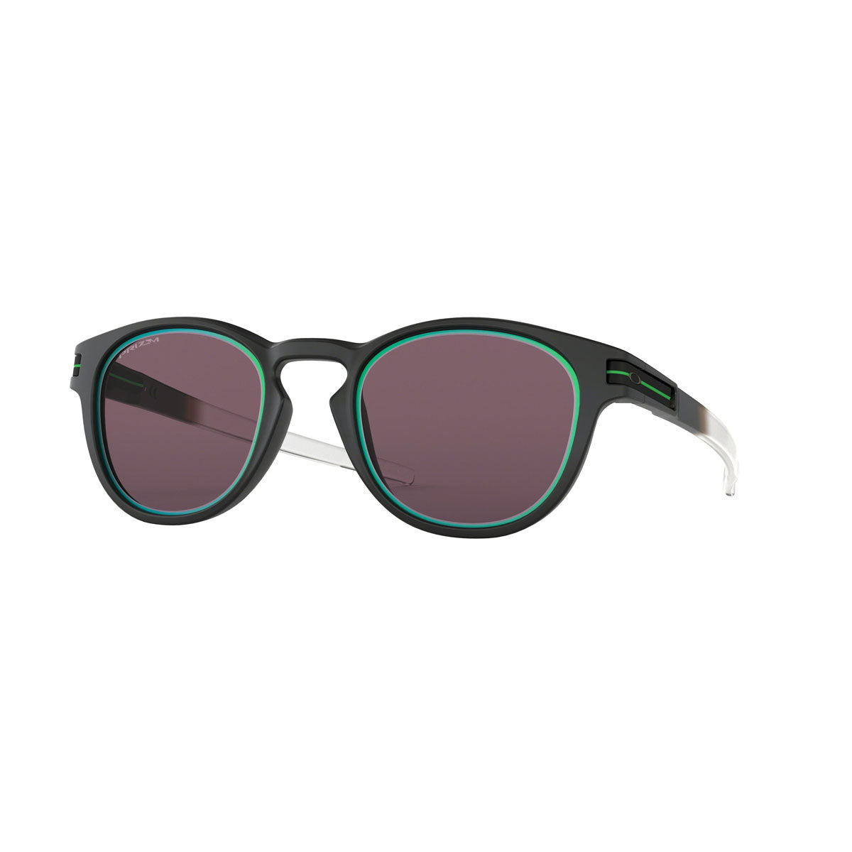 Oakley Latch Sunglasses CLOSEOUT - Matte Black Fade/PRIZM Grey Jade Alt Iridium