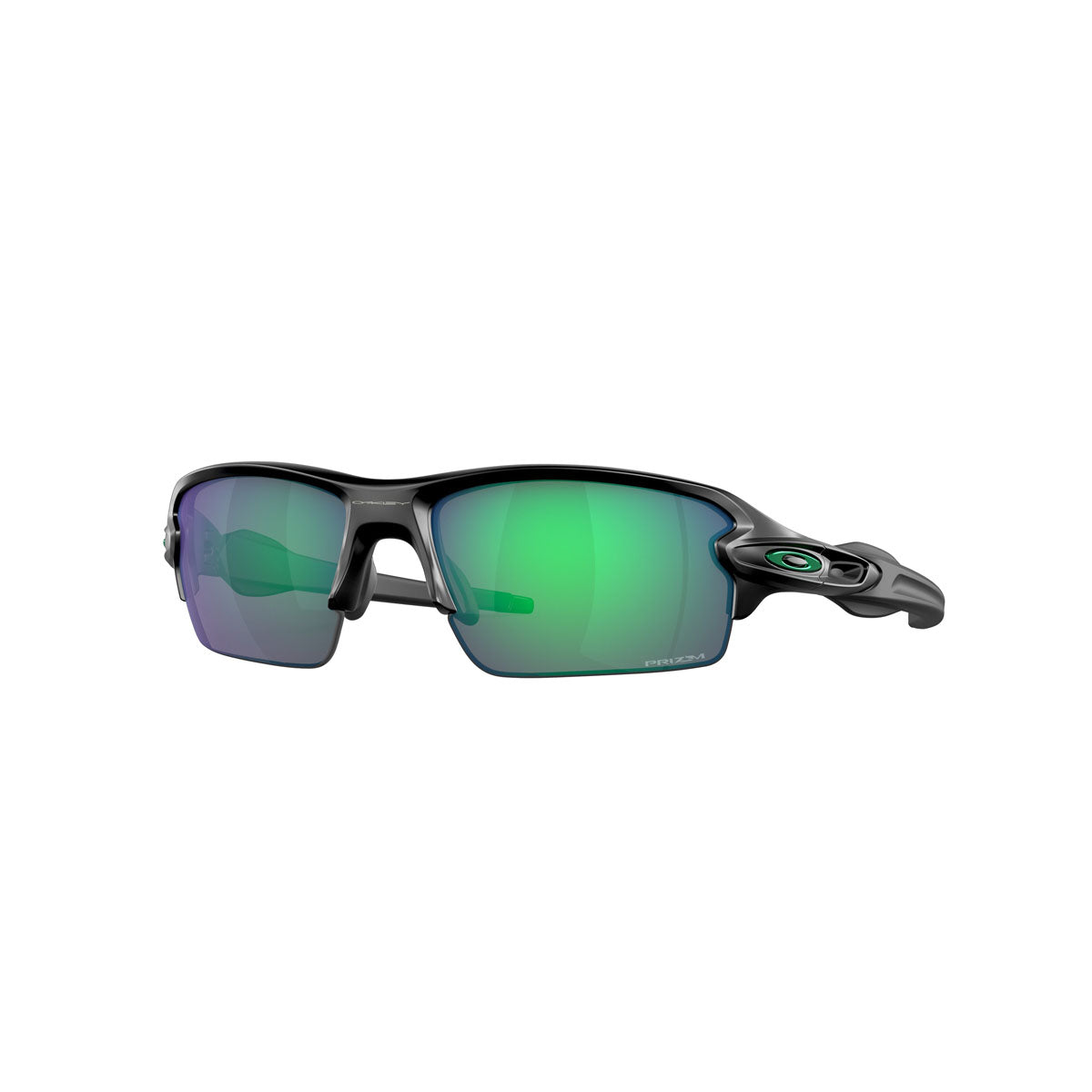 Oakley Asian Fit / Low Bridge Fit Flak 2.0 Polarized Sunglasses - Matte Black/PRIZM Jade Iridium Polarized