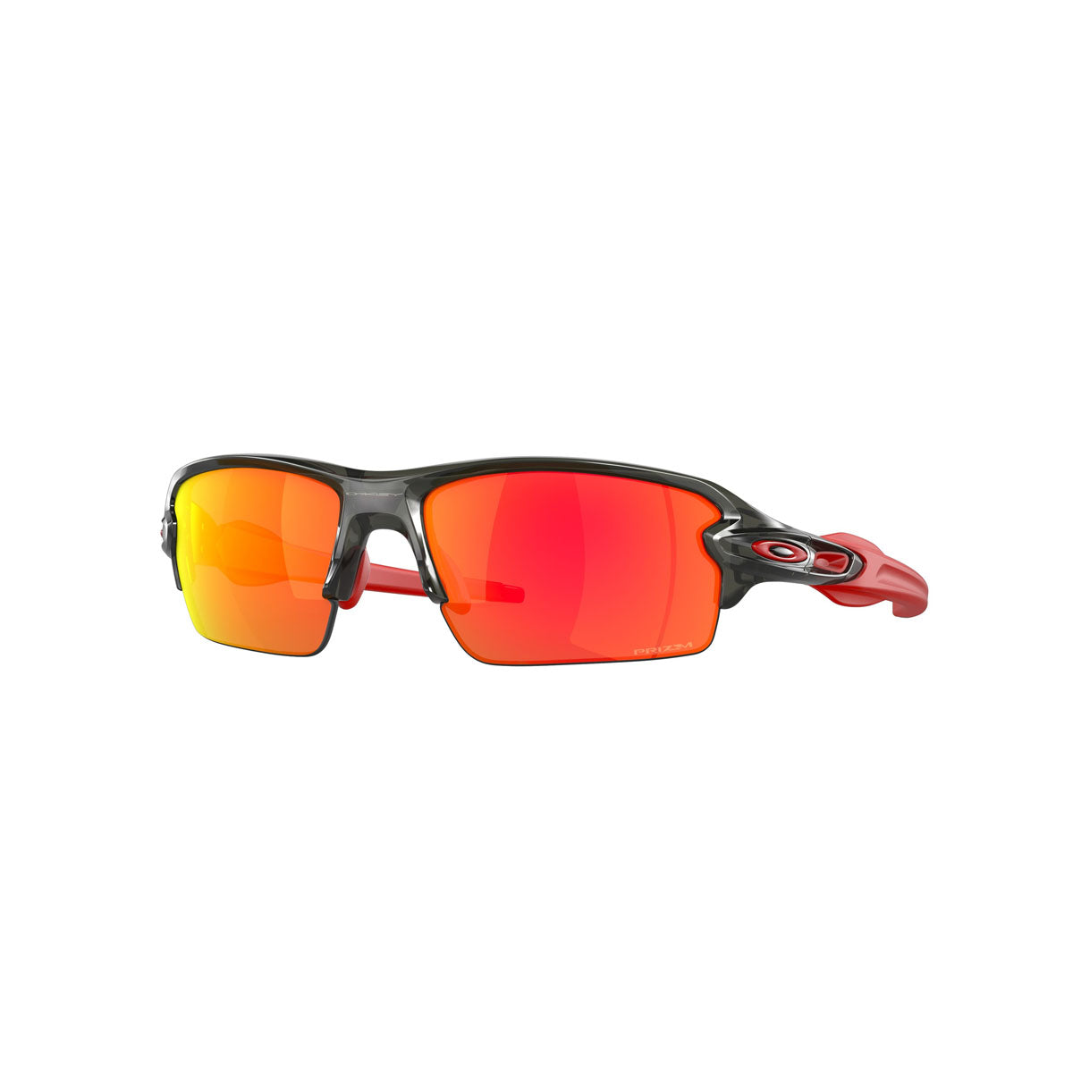 Oakley Asian Fit / Low Bridge Fit Flak 2.0 Sunglasses CLOSEOUT - Grey Smoke/PRIZM Ruby Iridium