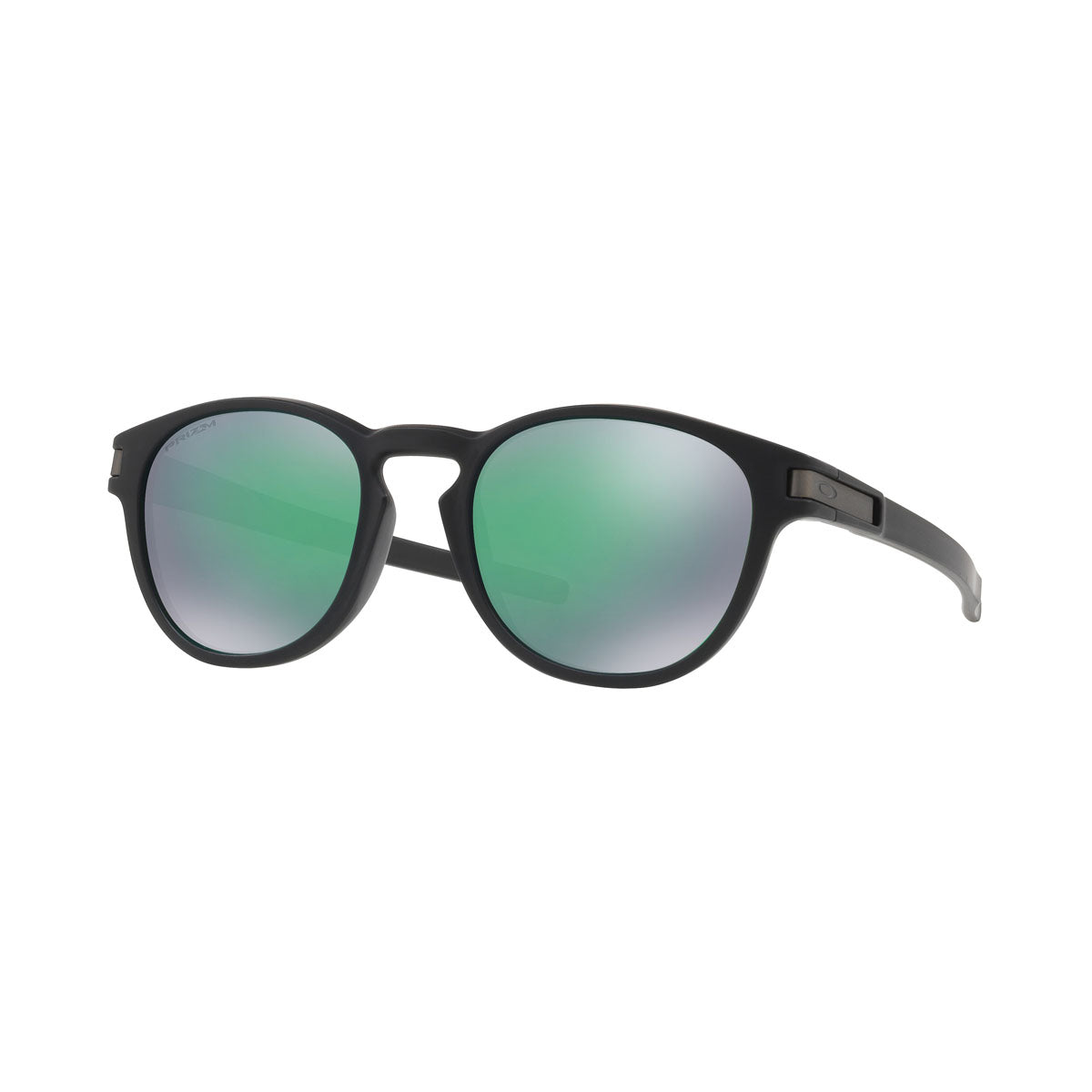 Oakley Asian Fit / Low Bridge Fit Latch Sunglasses CLOSEOUT - Matte Black/PRIZM Jade