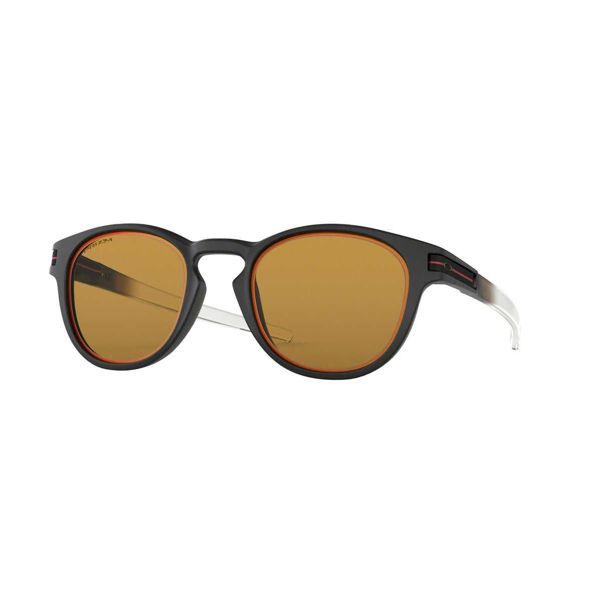 Oakley Asian Fit / Low Bridge Fit Latch Sunglasses CLOSEOUT - Matte Black Fade/PRIZM Bronze Ruby Alt Iridium