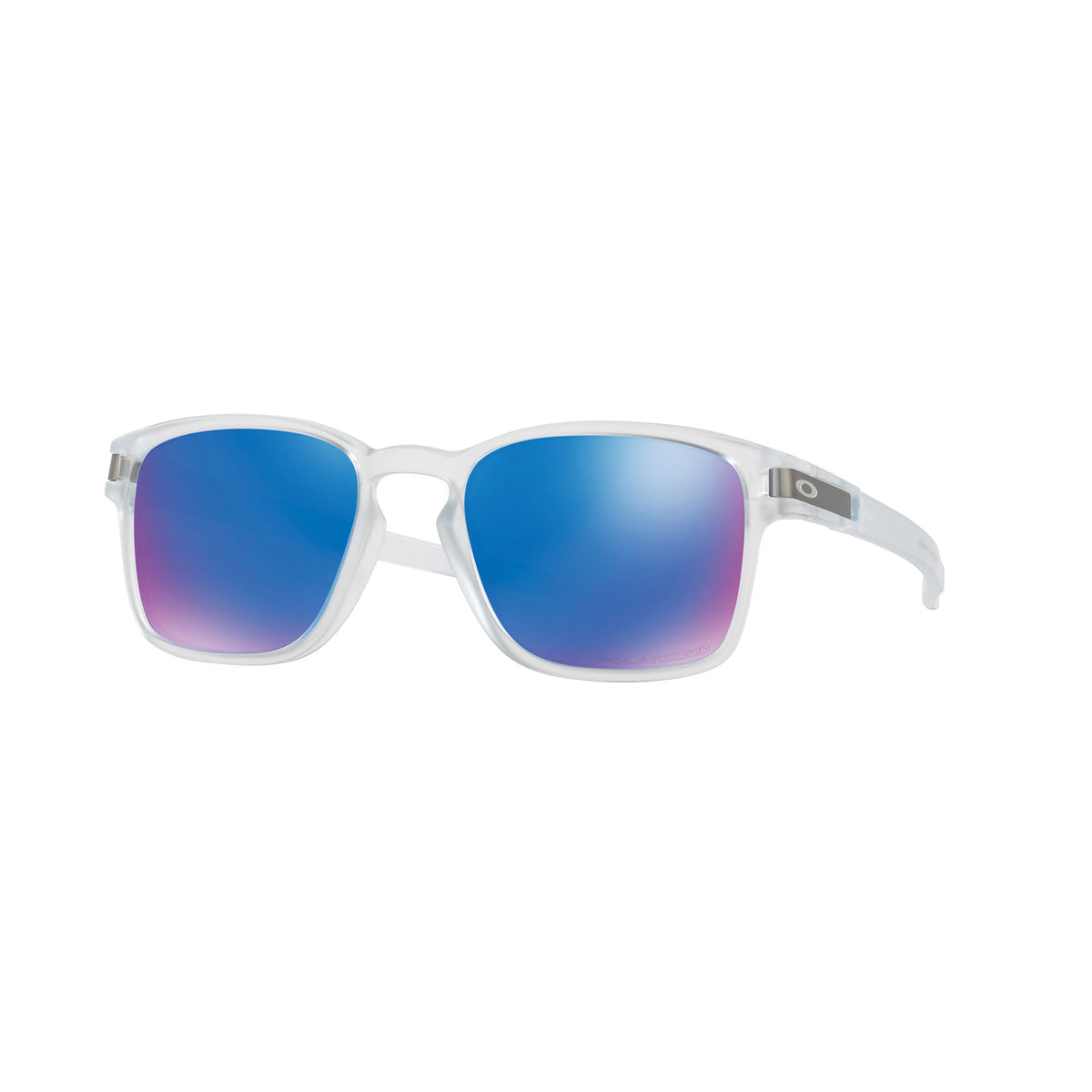 Oakley Latch SQ Polarized Sunglasses CLOSEOUT - Matte Clear/Sapphire Iridium Polarized