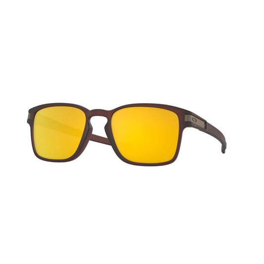 Oakley Asian Fit / Low Bridge Fit Latch SQ Sunglasses CLOSEOUT - Matte Rootbeer/24K Iridium