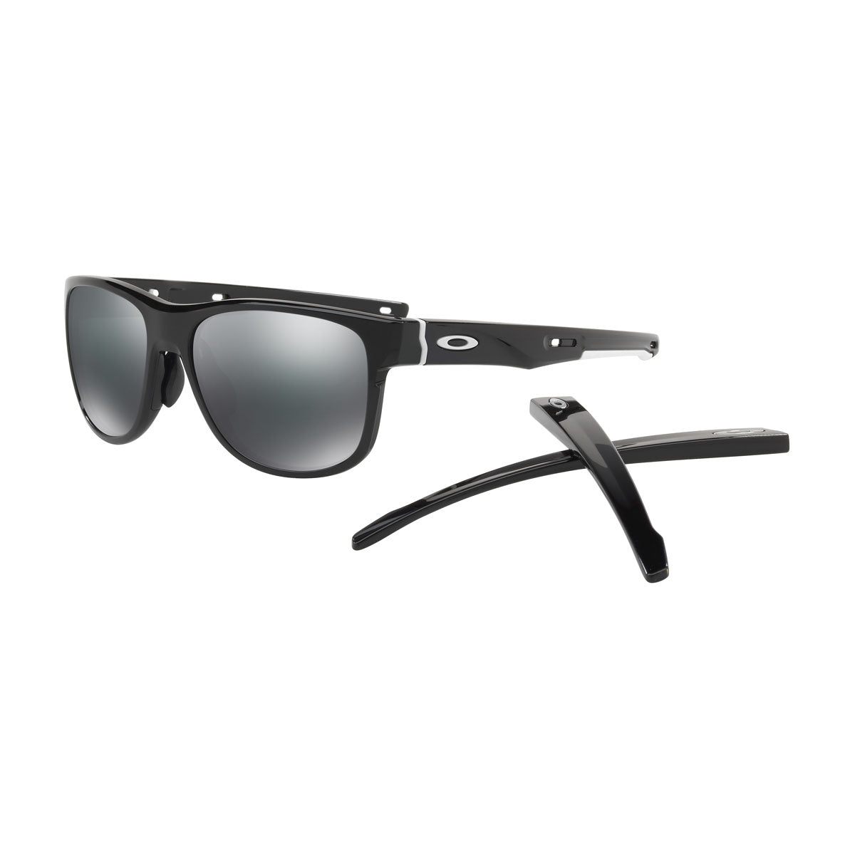 Oakley Asian Fit / Low Bridge Fit Crossrange R Sunglasses CLOSEOUT - Polished Black/Black Iridium