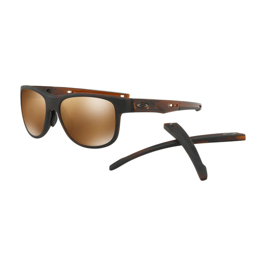 Oakley Asian Fit / Low Bridge Fit Crossrange R Polarized Sunglasses CLOSEOUT - Matte Rootbeer Tortoise/PRIZM Tungsten Polarized