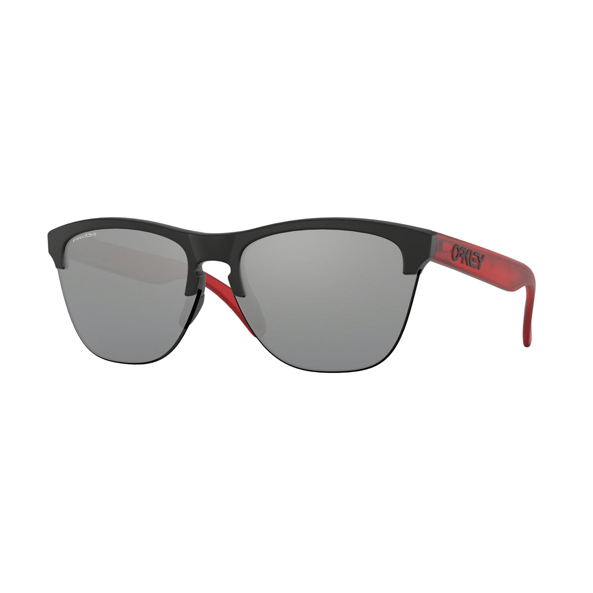 Oakley Frogskins Lite Sunglasses CLOSEOUT - Matte Black Red/PRIZM Black