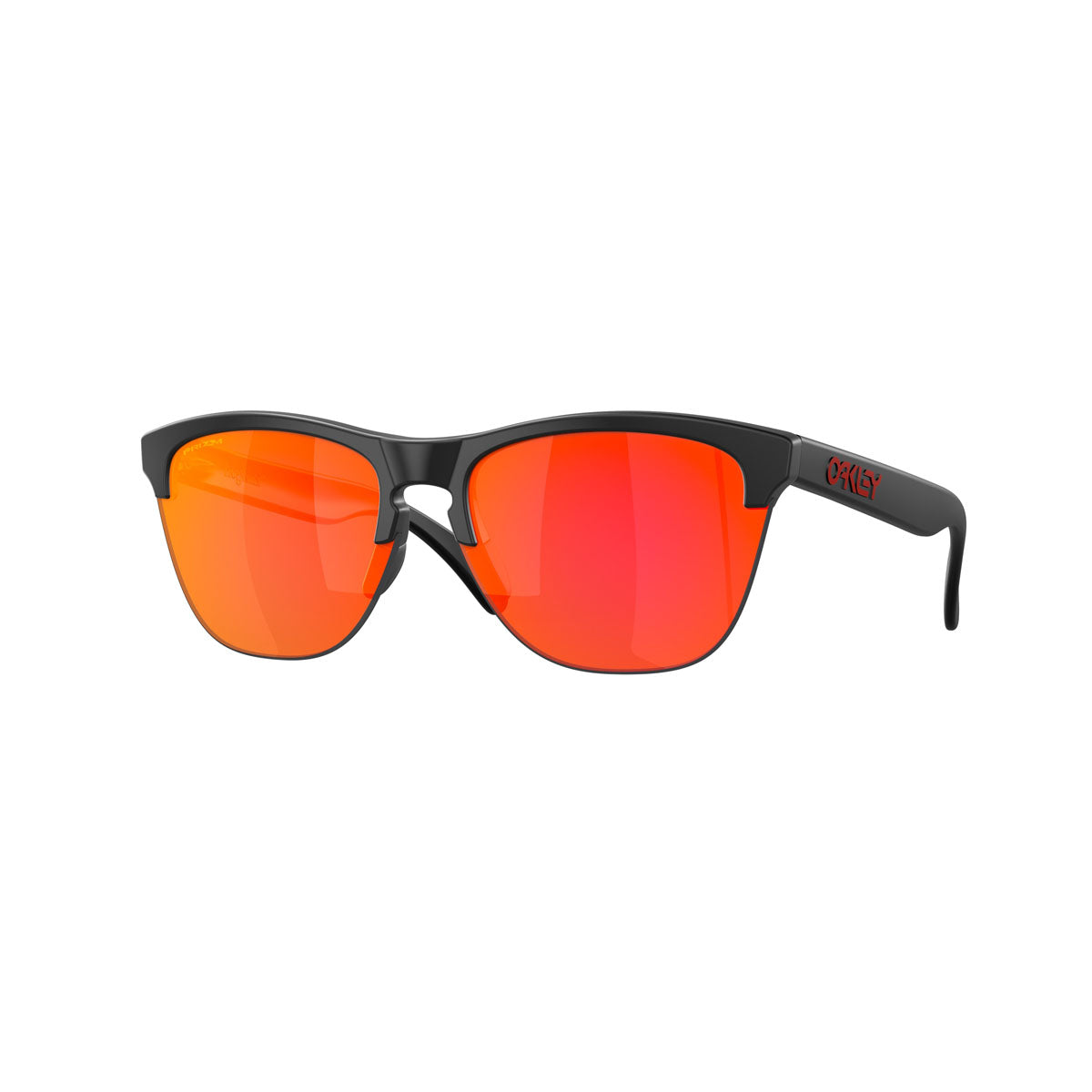 Oakley Frogskins Lite Sunglasses CLOSEOUT - Matte Black/PRIZM Ruby