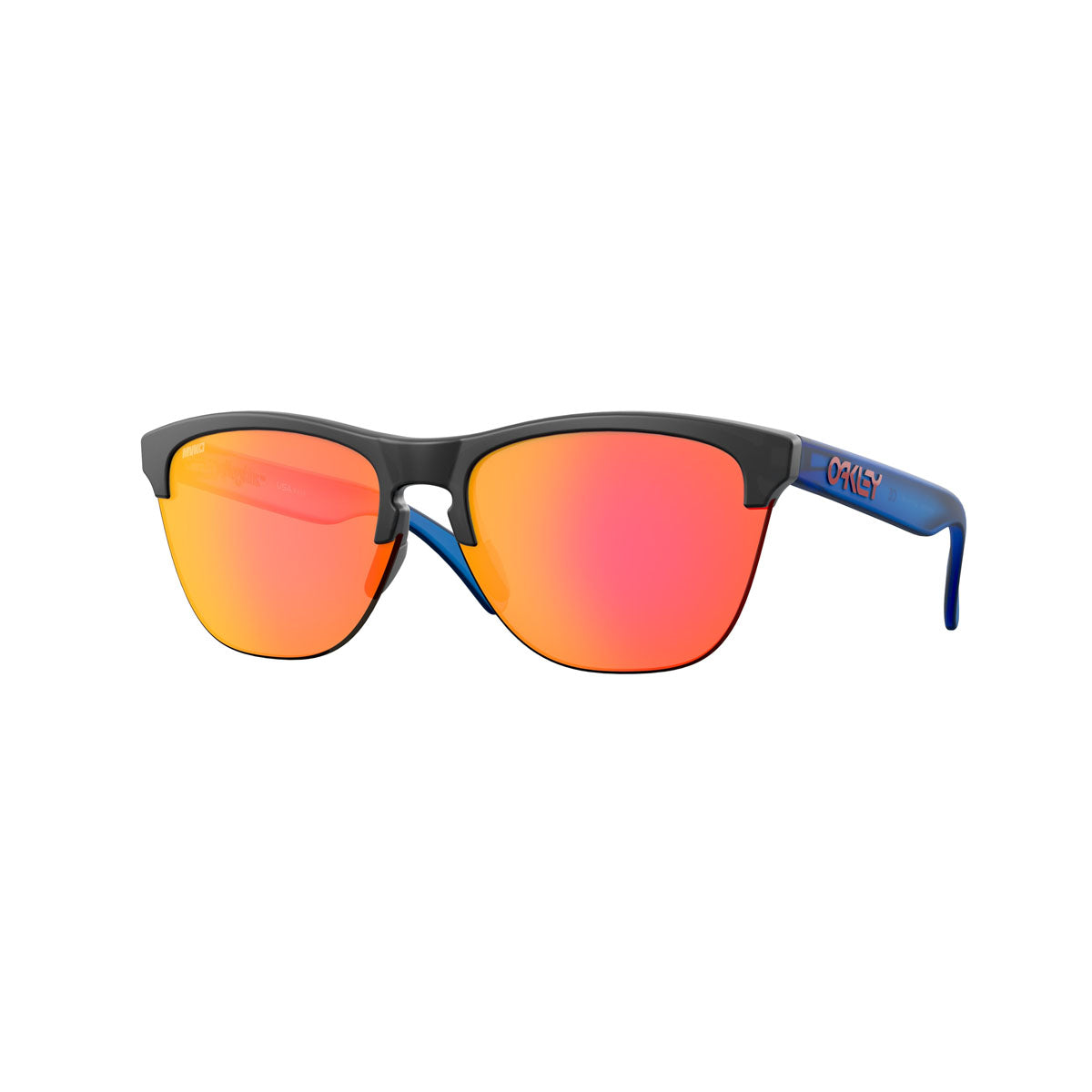 Oakley Frogskins Lite Sunglasses CLOSEOUT - Matte Crystal Black/PRIZM Ruby