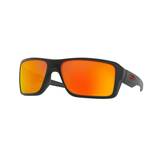 Oakley Double Edge Polarized Sunglasses CLOSEOUT - Matte Black/PRIZM Ruby Polarized