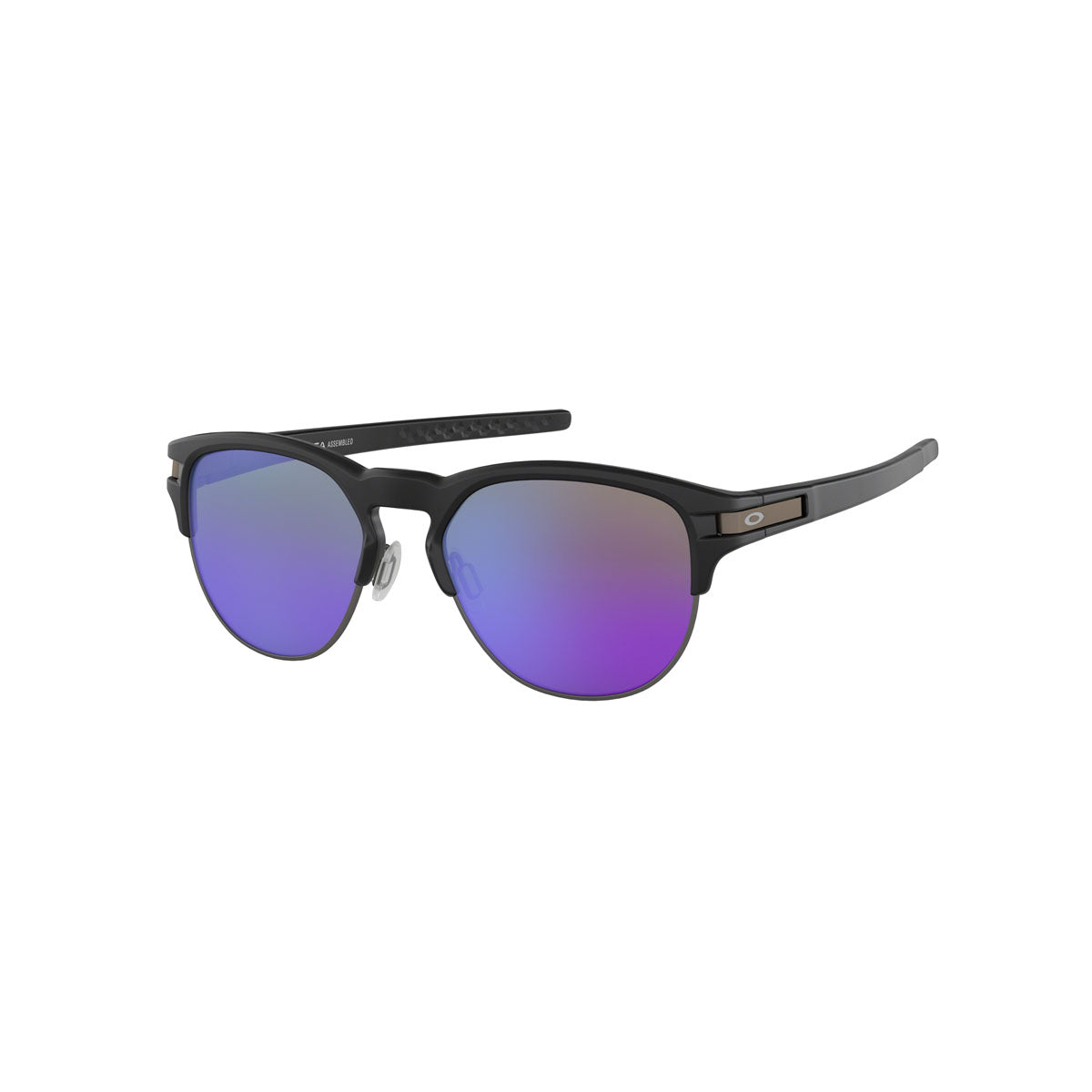 Oakley Latch Key L Sunglasses CLOSEOUT - Matte Black/Violet Iridium