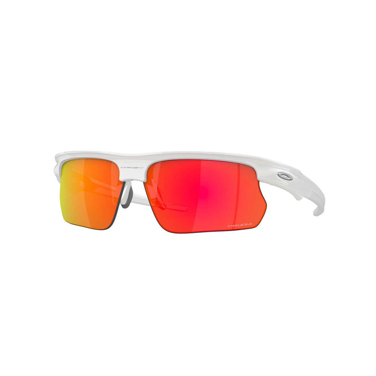 Oakley Bisphaera Sunglasses - Polished White/Prizm Ruby