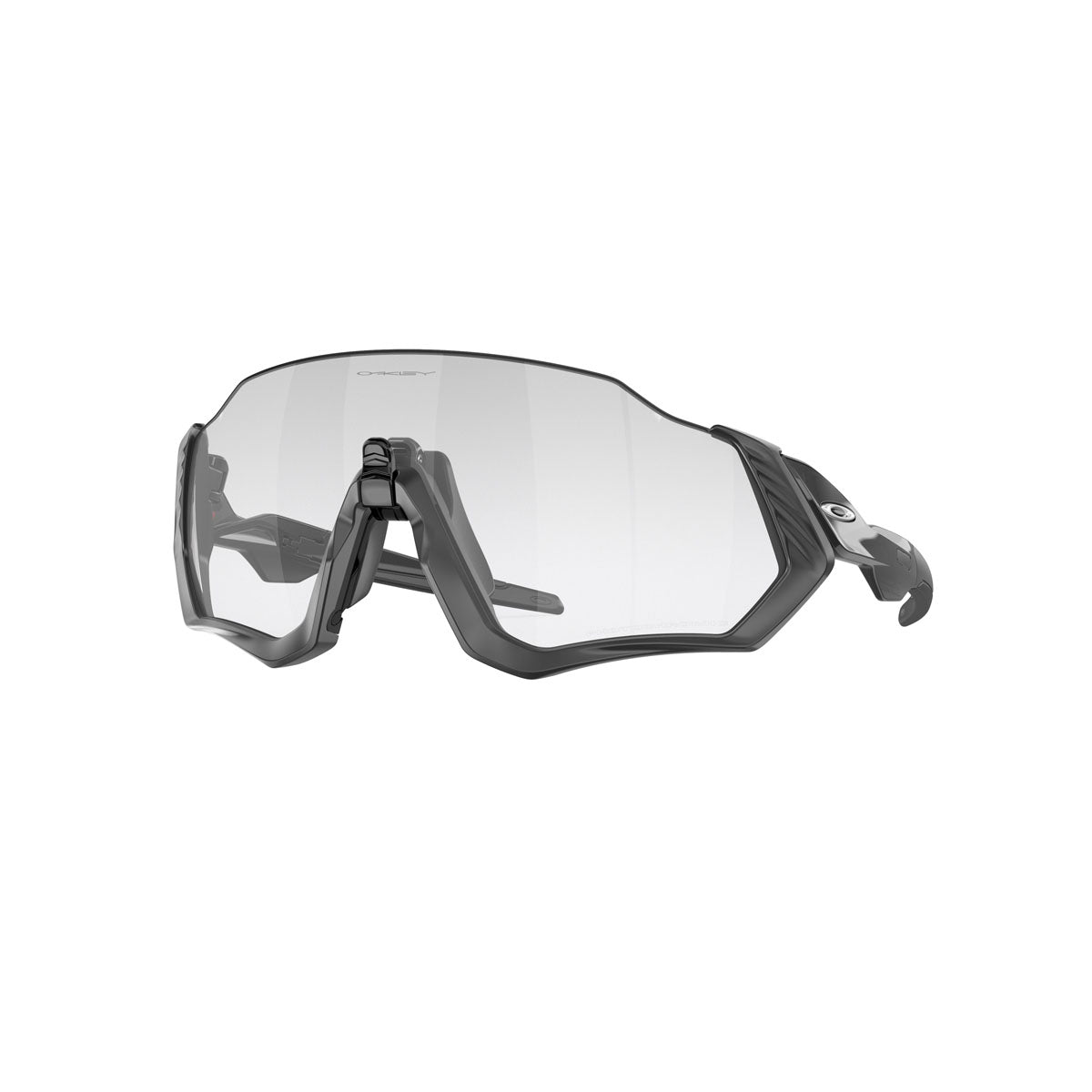 Oakley Flight Jacket Sunglasses CLOSEOUT - Steel/Clear to Black Iridium Photochromic