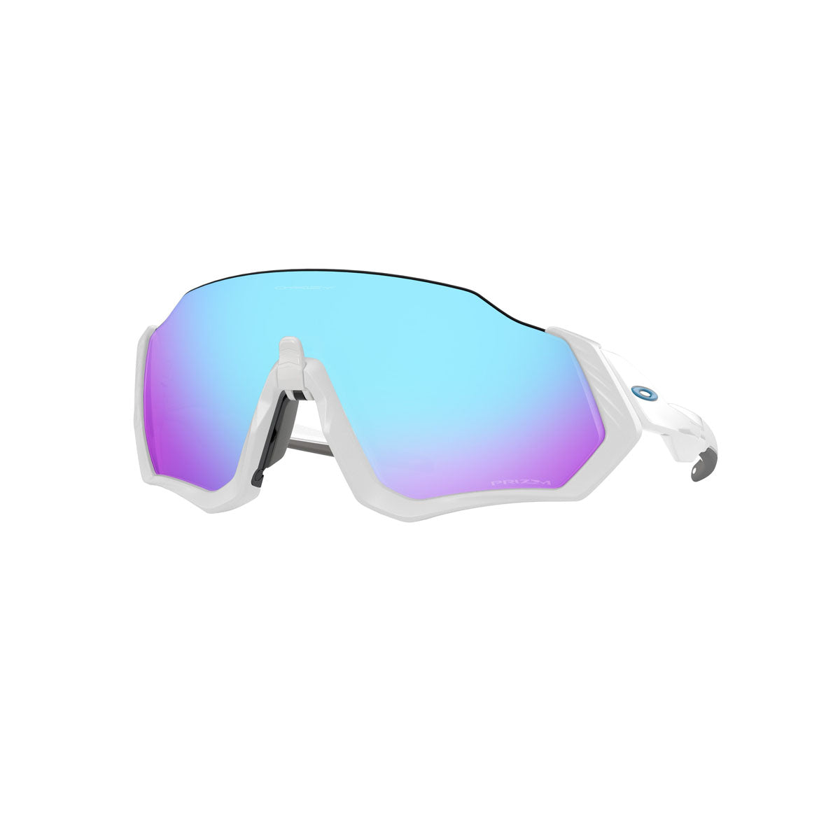 Oakley Flight Jacket Sunglasses CLOSEOUT - Polished White/Matte White/PRIZM Sapphire