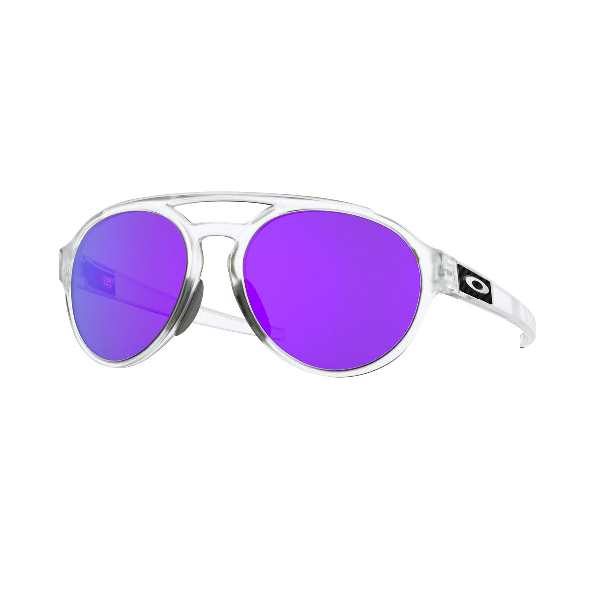 Oakley Forager Sunglasses CLOSEOUT - Matte Clear/Violet Iridium