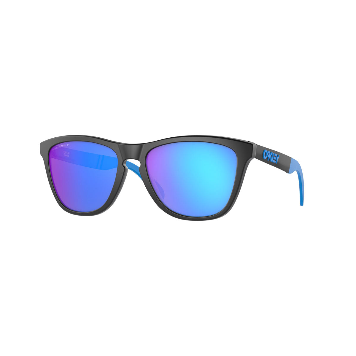 Oakley Frogskins Mix Polarized Sunglasses CLOSEOUT - Matte Black / PRIZM Sapphire Polarized