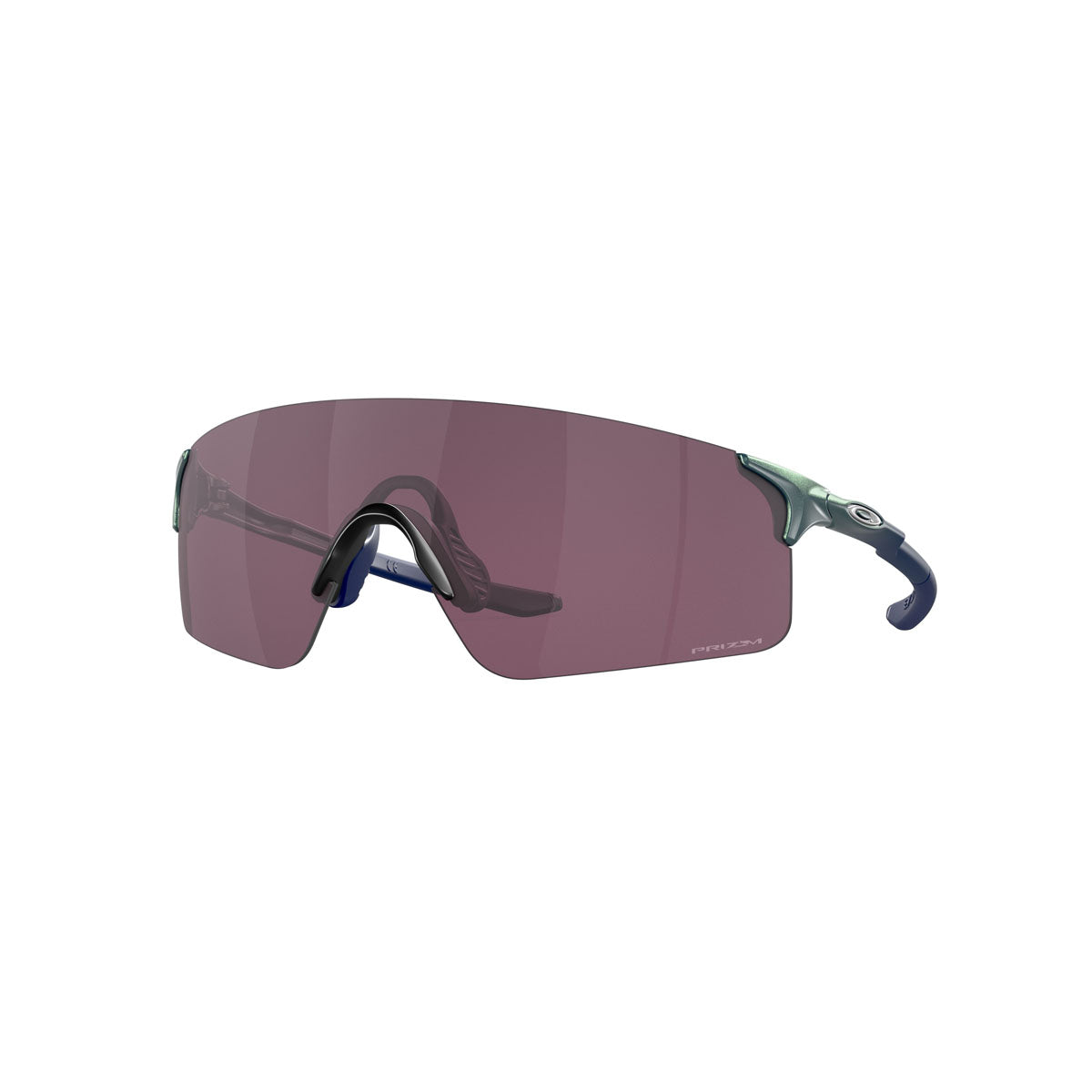 Oakley Evzero Blades Sunglasses CLOSEOUT - Matte Silver/Blue Colorshift Fade/PRIZM Road Black