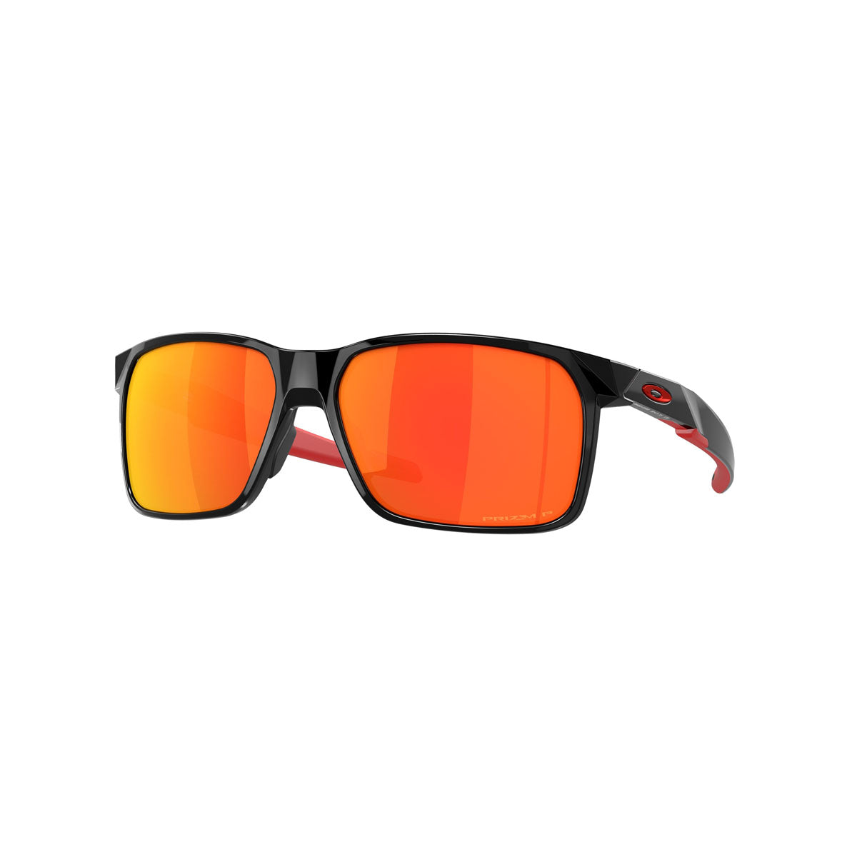 Oakley Portal X Polarized Sunglasses - Polished Black/Prizm Ruby Polarized