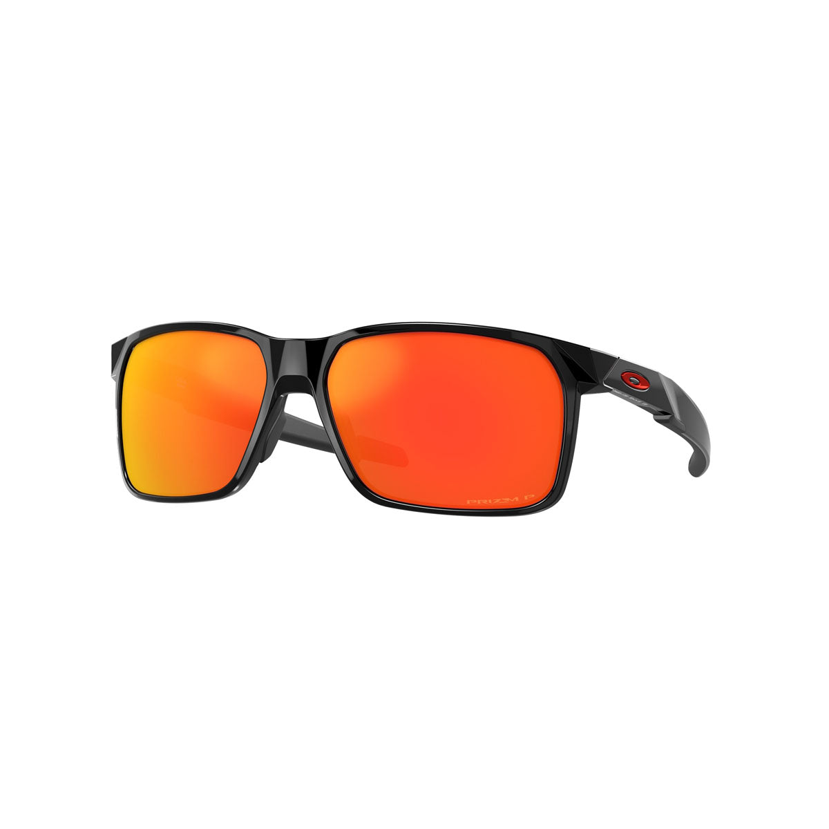 Oakley Portal X Polarized Sunglasses CLOSEOUT - Polished Black/PRIZM Ruby Polarized