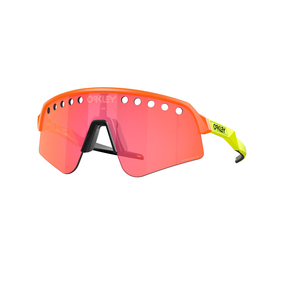 Oakley Sutro Lite Sweep Sunglasses CLOSEOUT - Matte Orange/Tennis Ball Yellow /PRIZM Trail Torch Vented