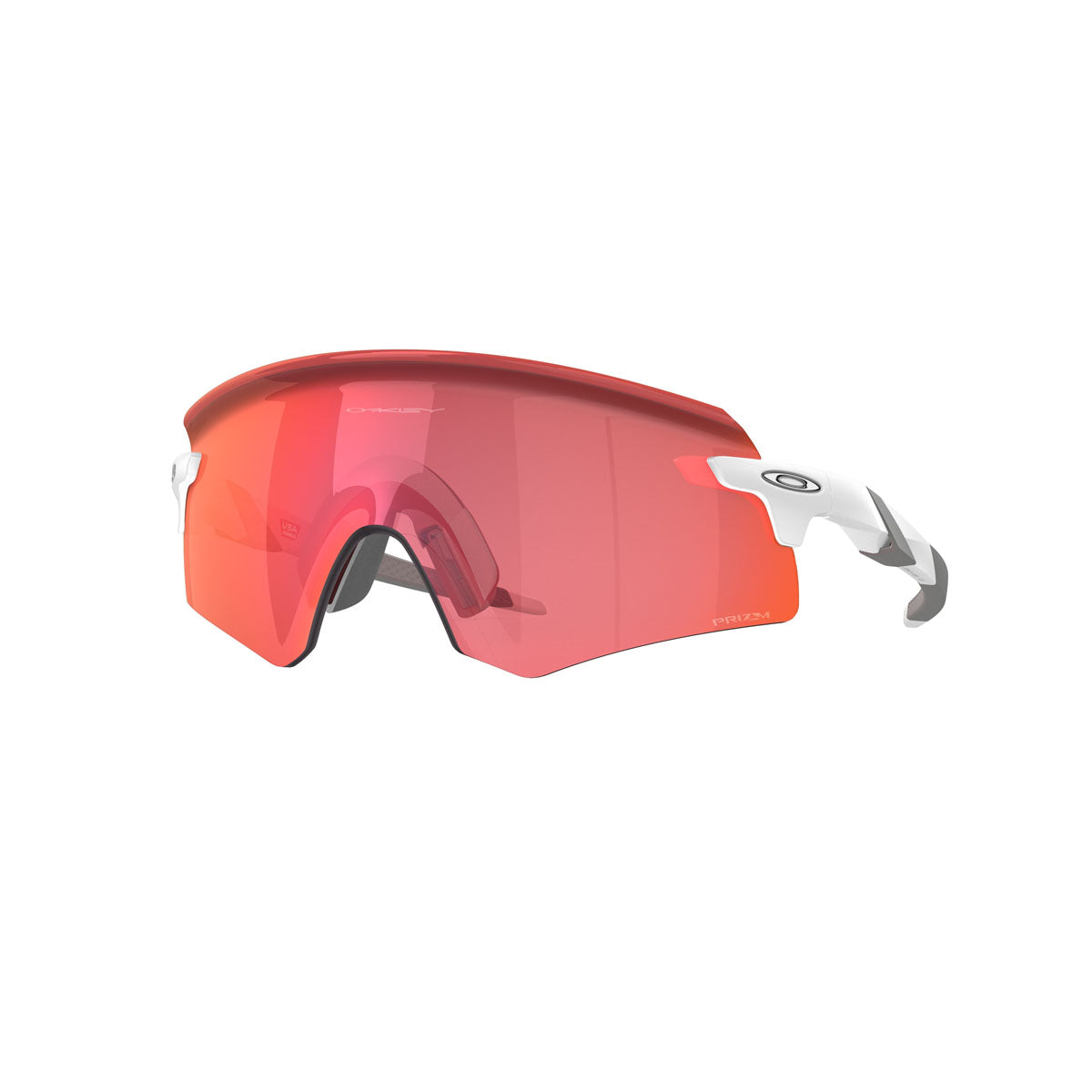 Oakley Encoder Sunglasses - Matte White/Prizm Trail Torch