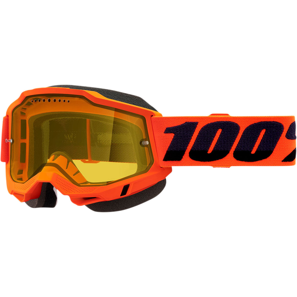 100% Accuri 2 Snow Goggles Neon Orange / Yellow Lens