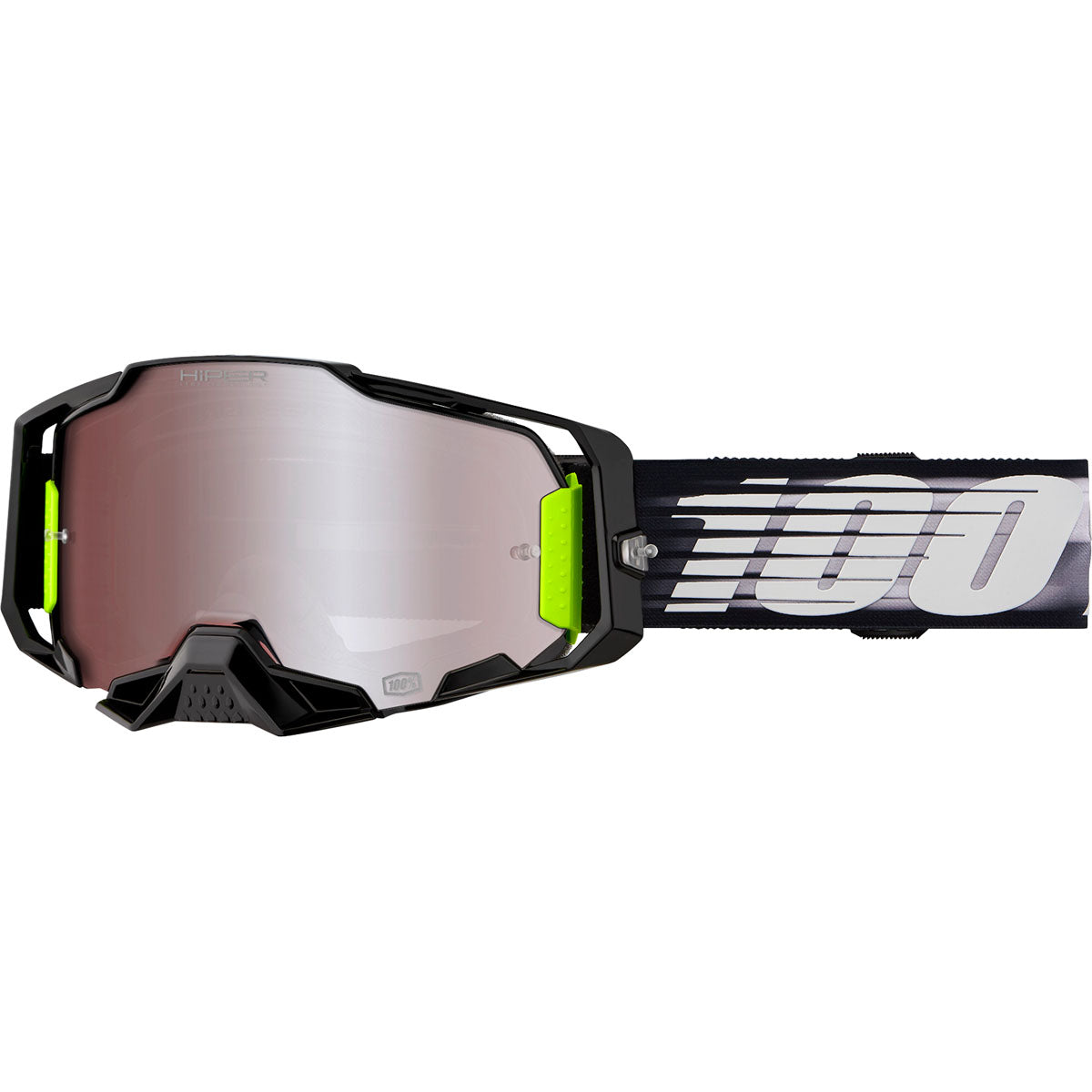 100% Armega Goggles Lightspeed / HiPER Silver Flash Lens