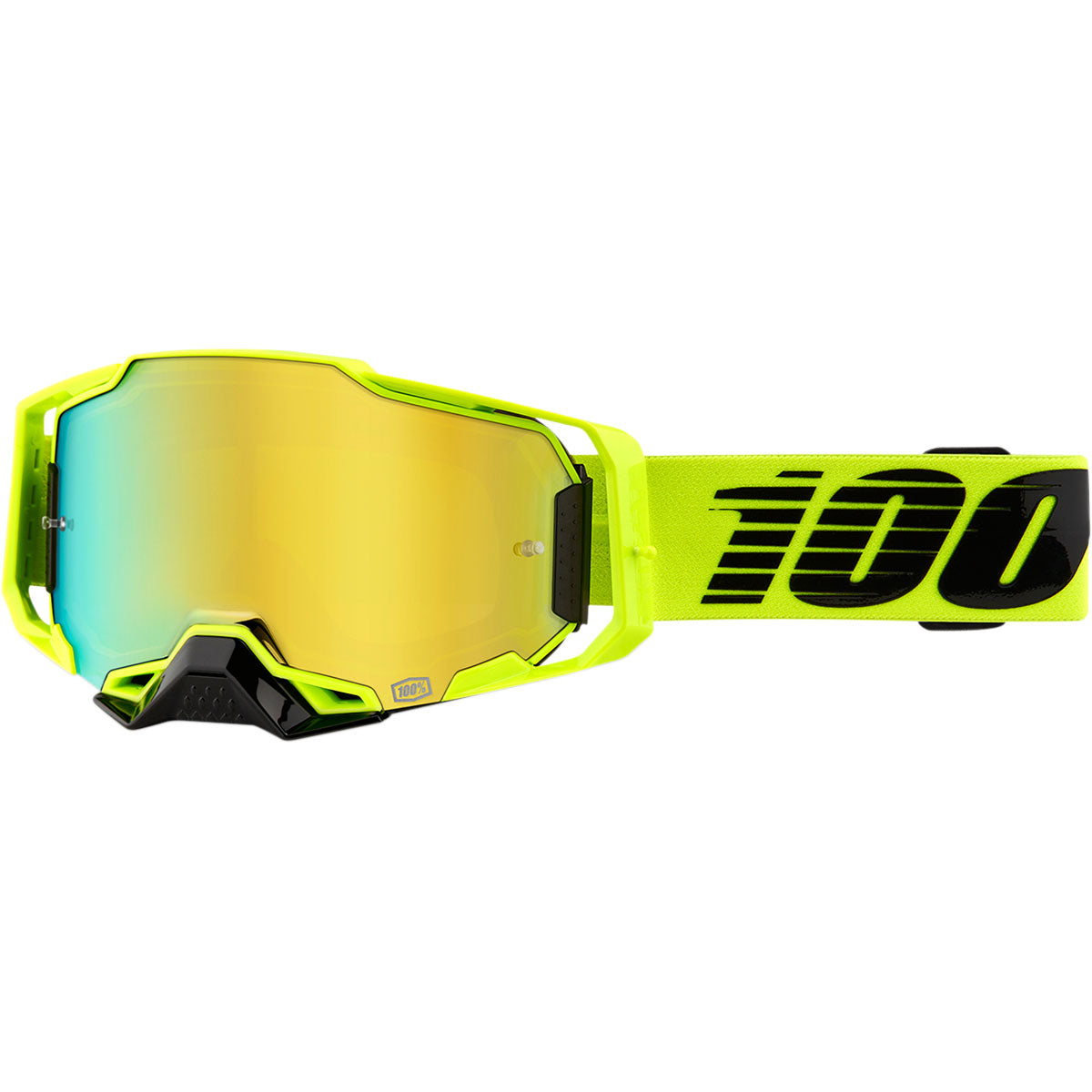 100% Armega Goggles Nuclear Citrus / Gold Mirror Lens