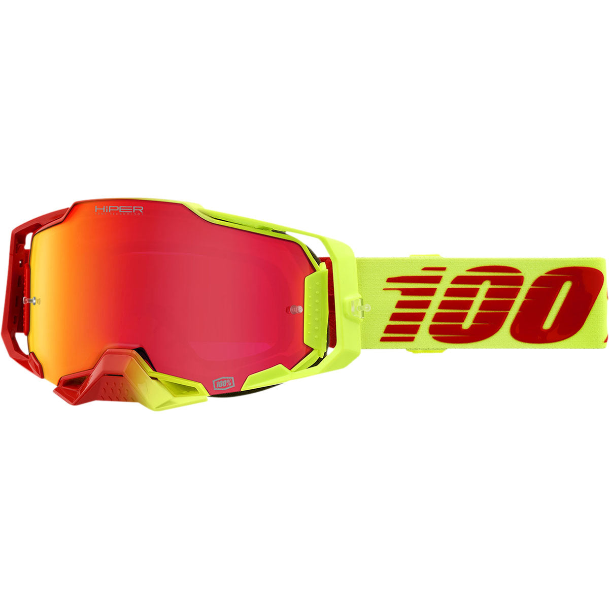 100% Armega Goggles Solaris / HiPER Red Mirror Lens