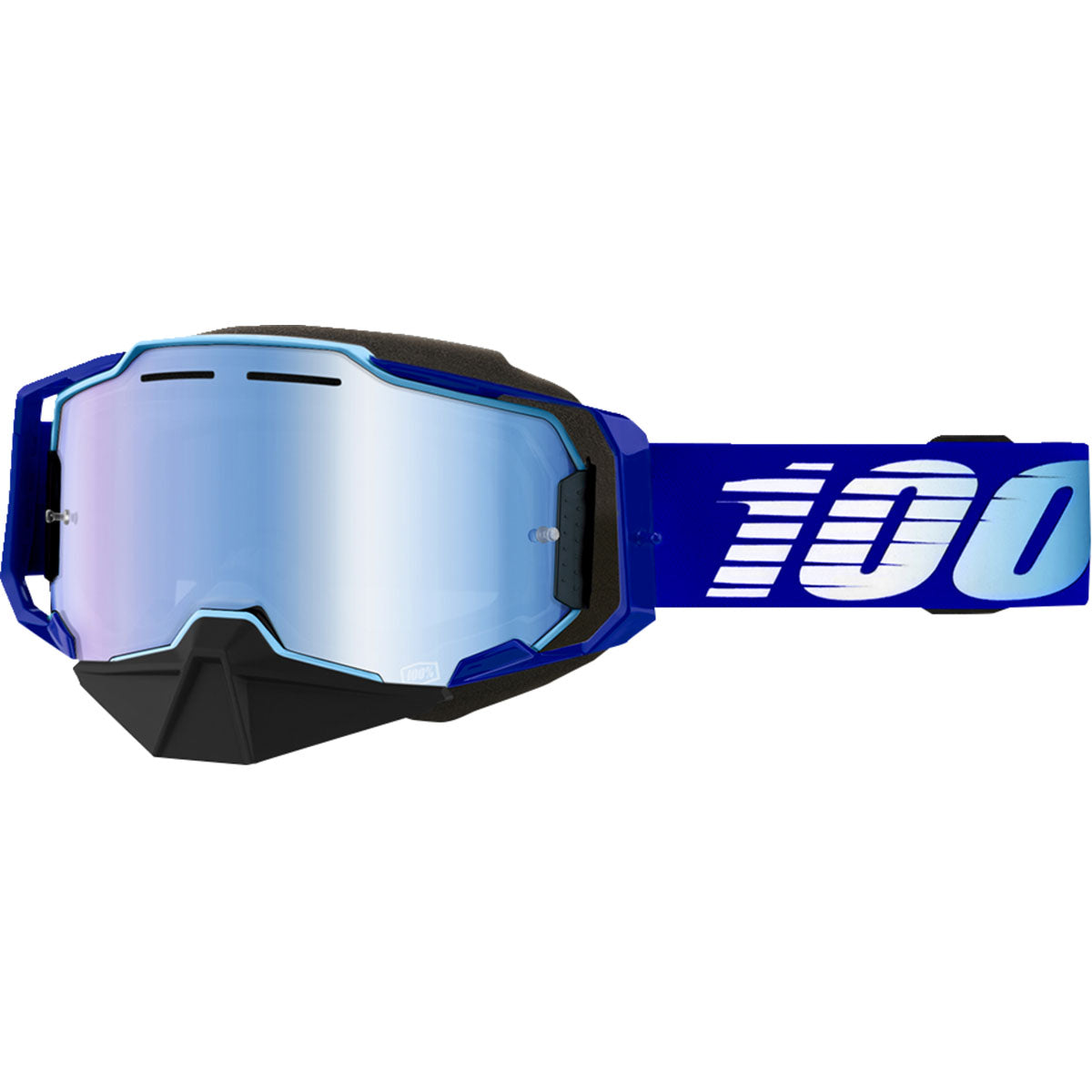 100% Armega Snow Goggles Royal / Blue Mirror Lens