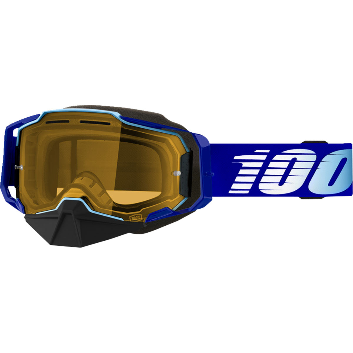 100% Armega Snow Goggles Royal / Yellow Lens