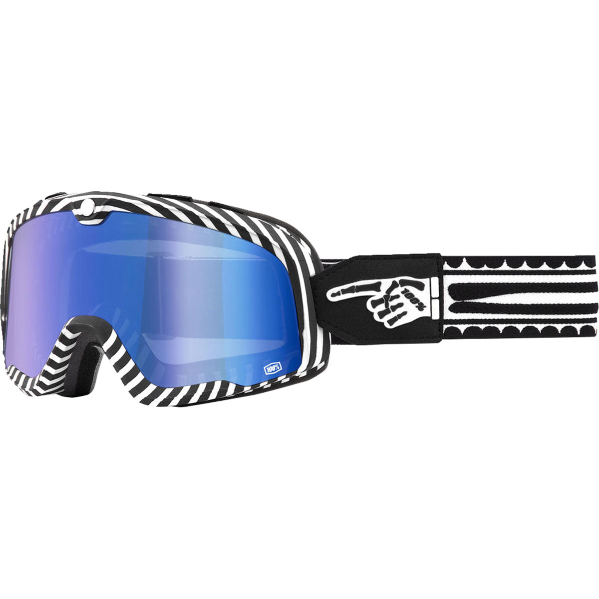 100% Barstow Goggles Death Spray / Blue Mirror Lens